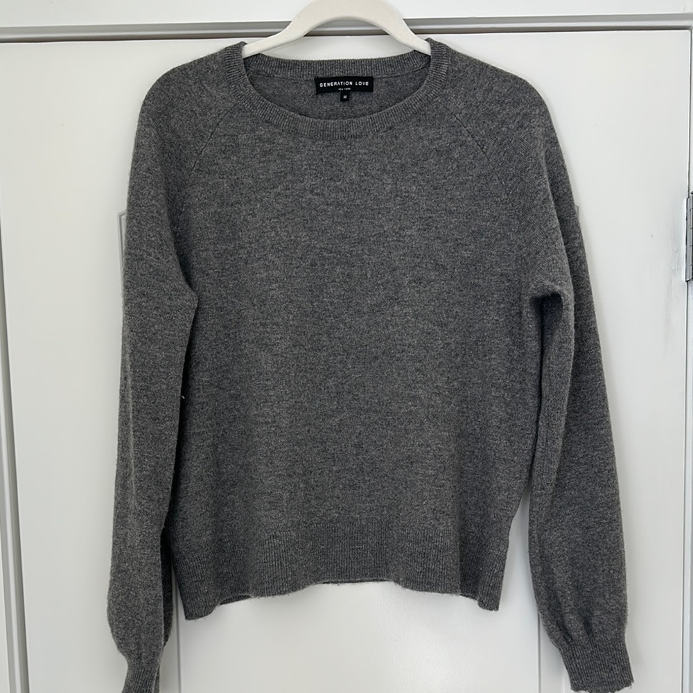 Generation Love Gray Cashmere Sweater